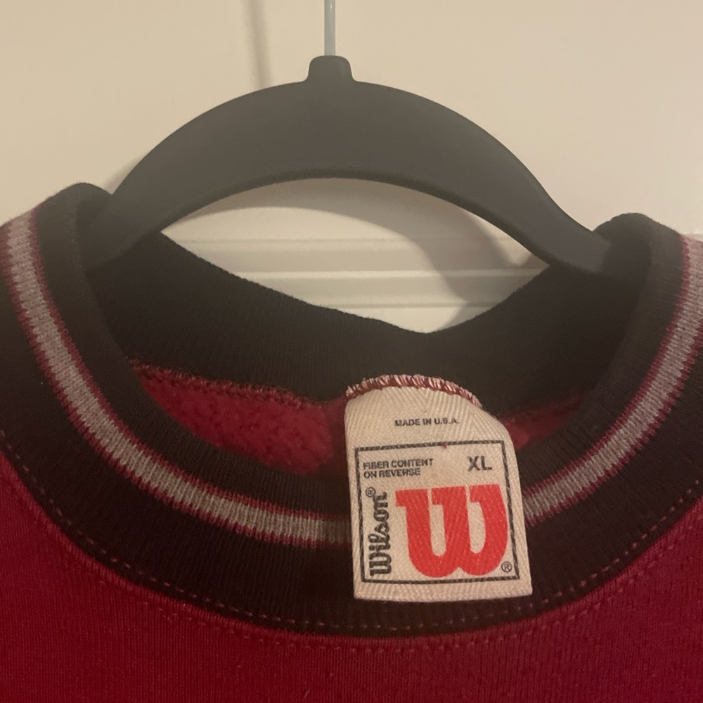 Vintage 90s Wilson Red and Black Sweatshirt XL